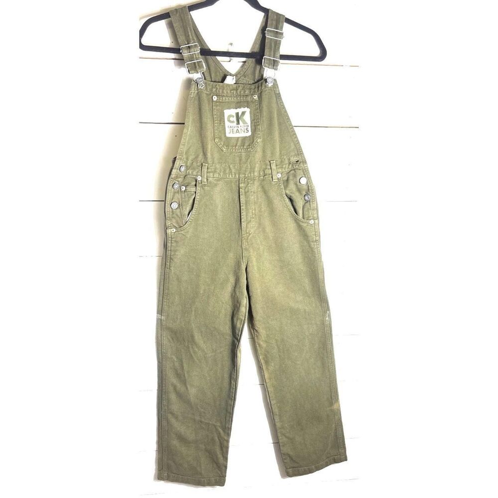 Calvin-klein Women's Green Dungarees-overalls